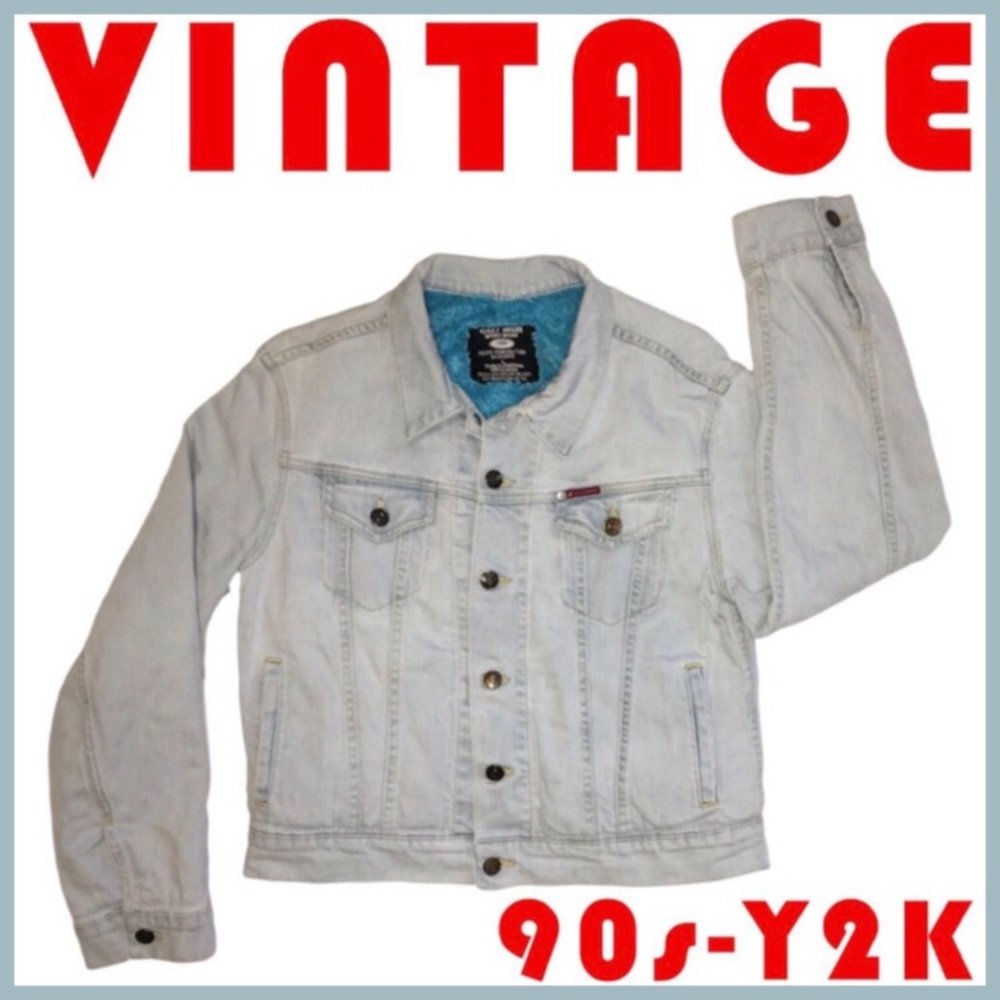 Y2K / 1990s Jean Jacket Vintage Denim Sherpa Lined Grit Iron Workwear 1929 Large